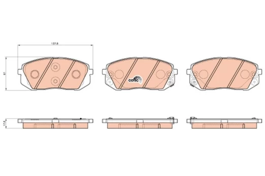 TRW GDB3530 Brake pad set