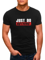 Juodi vyriški marškinėliai Just do nothing kaina