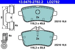 ATE 13.0470-2782.2 Brake pad set