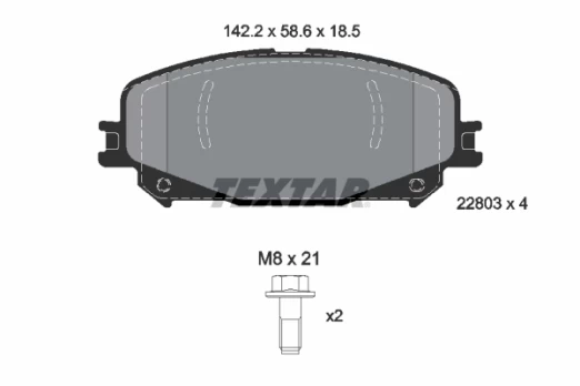 TEXTAR 2280301 Brake pad set