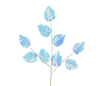Dirbtinė šakelė Decoris Holographic, žydra, 68 cm
