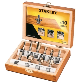 Grąžtas Stanley Frezų rinkinys TCT 10 PCE SET 8mm