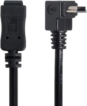 Mini Usb 5p 90° kampu įstrižas prailginimo laidas, 20 cm
