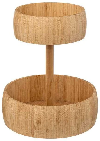 Fruit Pan, Bamboo, 2 levels, Ø 29 cm