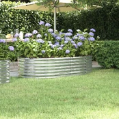 Sodo lovelis, sidabrinis, 152x80x36cm, plienas kaina