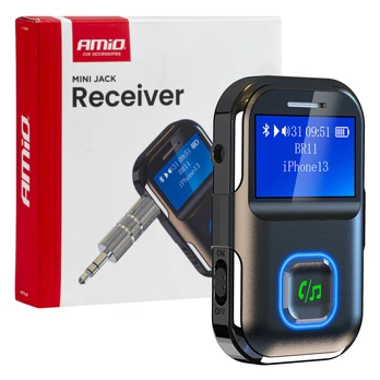 Odbiornik bluetooth na mini jack lcd amio-04659