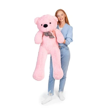 Pliušinis meškinas Makosas Teddy 120 cm, rožinis