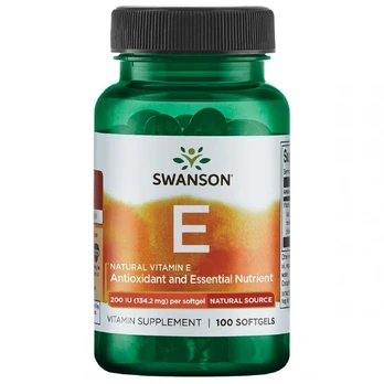 Swanson VITAMINAS E NATŪRALUS 200TV - 100 kapsulių