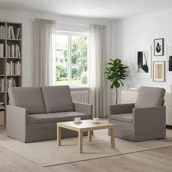 Sofa Sofos komplektas 2 vnt. Taupe Audinys