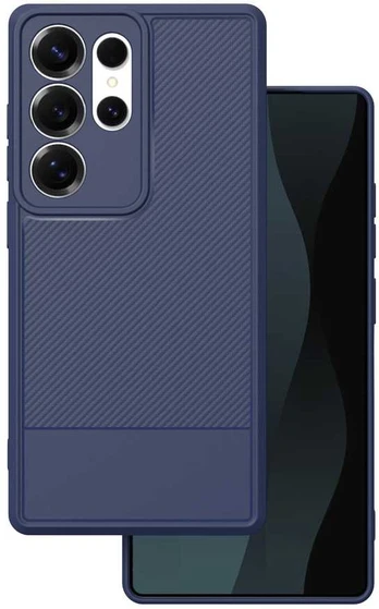 Dėklas Telforceone Simple Carbon case for Samsung Galaxy S25 Ultra mėlynas