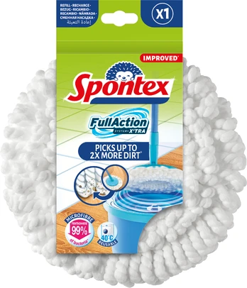 Pakaitinė šluostė apvaliam šepečiui SPONTEX FULL ACTION SYSTEM+ X'TRA