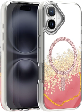 Dėklas Telforceone Epoxy Mag case for iPhone 16 6,1' pink