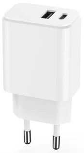 Setty charger 1x USB + USB-C 3A 20W white