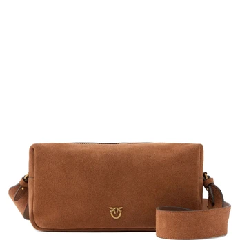 Rankinė per petį moterims, Ruda, Shoulder horizontal suede
