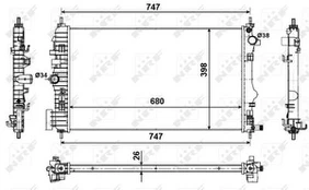 Variklio radiatorius NRF NRF 53774