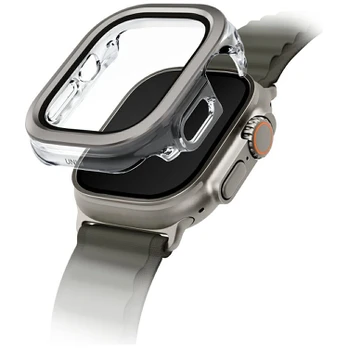 Dėklas UNIQ Voute do Apple Watch Ultra 49mm grūdintas stiklas sidabrinė