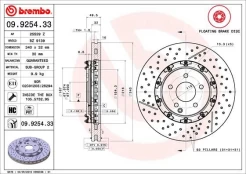 Stabdžių diskas BREMBO 09.9254.33 kaina
