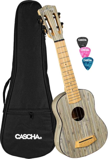 Soprano ukulelė Cascha Bamboo Graphite HH 2315