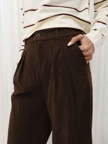 Italy Moda Kelnės-IR-SP-M116081.86-ruda