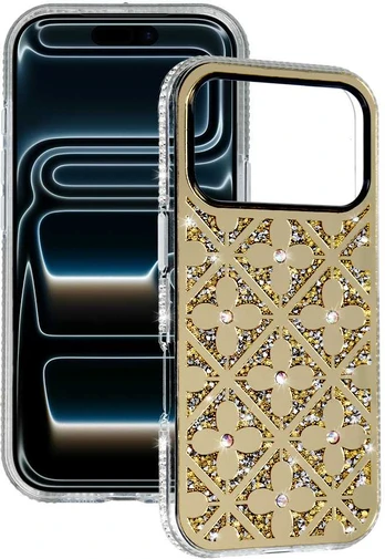 Tel Protect Flower dėklas skirtas Samsung Galaxy A57 5G auksinis
