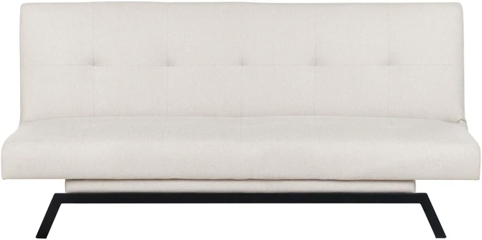 Beliani Trivietė išskleidžiama sofa LEEDS, balta