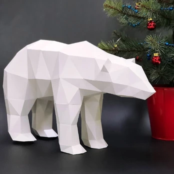 Beldizart Wizardi 3D Papercraft Kit Polar Bear PP-2PLB-WHT