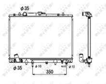 Variklio radiatorius NRF NRF 53687