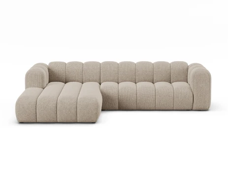 Modular Left Corner Sofa, "Lupine", 4 Seats, 290x177x70, Dark Beige