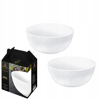 Wilmax Julia salotinė 600 ml, 14 cm, baltos, 2 vnt.