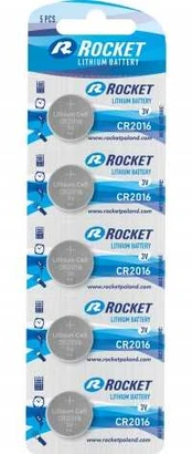 Rocket Lithium CR2016 elementas, 5 vnt. kaina