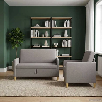 Sofa Sofos komplektas su saugojimu 2 pcs Taupe Poliesteris