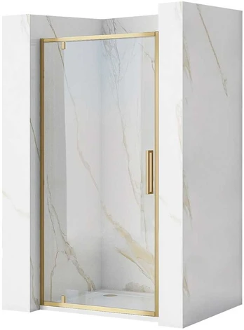 Dušo durys REA Rapid Swing, Brushed Gold, 90 cm
