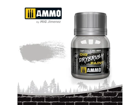AMMO by MIG Jimenez AMMO MIG - Sendinimo priemonė DRYBRUSH Light Pilkas, 40ml, 0601