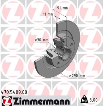 Stabdžių diskas ZIMMERMANN 470.5409.00