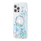 Dėklas Kingxbar Butterfly iPhone 14 Pro Max (MagSafe) Mėlynas kaina