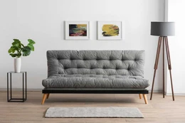3 vietų sofa-lova Saki - Light Pilkas kaina