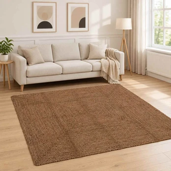 Kilimas Pilka 200 x 200 cm Džiutas