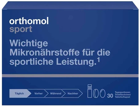 Orthomol Sportinis buteliukas + tabletės + kapsulės N30