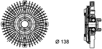 Sankaba, radiatoriaus ventiliatorius MAHLE CFC 61 000P