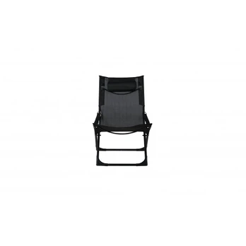 Seville Foldable Relax Chair 2-pack - Black Frame/Black Cushion