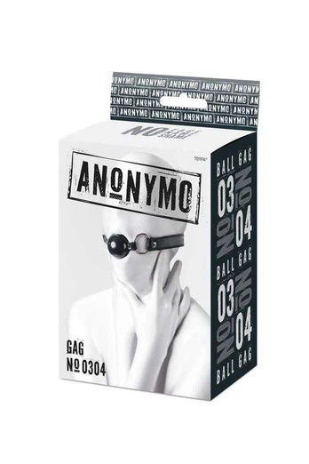 Anonymo gag, TPR, juodas, 64 cm