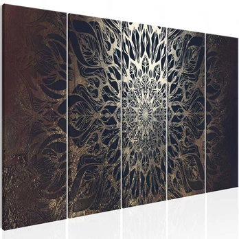 Artgeist Paveikslas - Hypnosis (5 Parts) Brown Narrow