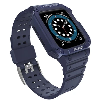 „Hurtel Protect Strap“ dirželis, skirtas „Apple Watch 38 / 40 / 41 mm“ šarvuotam dėklui – mėlynas