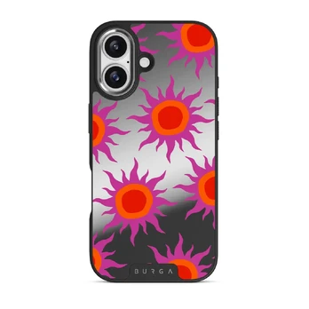 Sunset Glow - iPhone 17 Case, Elite Mirror Dark (MagSafe) / Silver