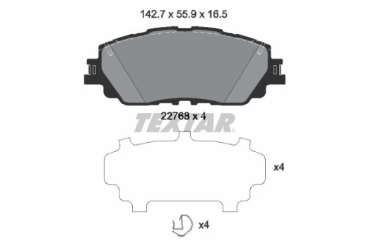 TEXTAR 2276801 Brake pad set