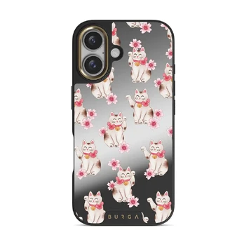 Maneki Neko - iPhone 16 Case, Elite Mirror Dark (MagSafe) / Gold