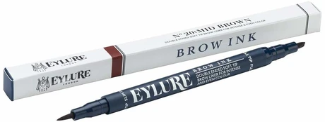 Antakių pieštukas Eylure Defining & Shaping Ink 1 ml, 20 Mid Brown