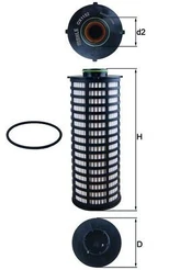 Alyvos filtras MAHLE OX1152D