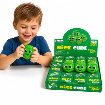 NeeDoh Nice Cube sprite – minkštas antistresinis žaislas su šypsena