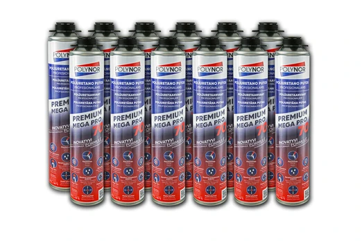 Montavimo putos POLYNOR Premium Mega Pro 70, 850 ml., 12 vnt.